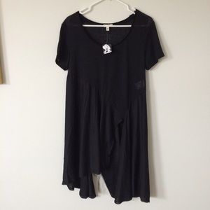 Black Tops asymmetrical urban outfitters NWT