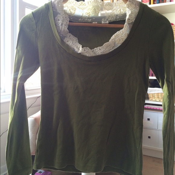 Anthropologie green top gently used