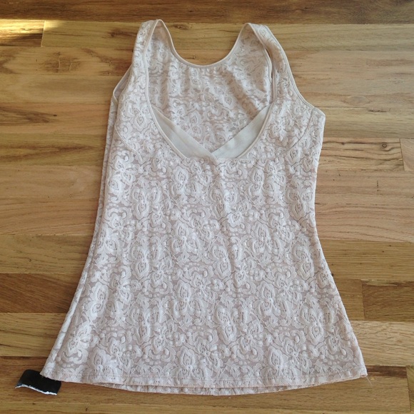 Pale pink lace tank