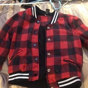 Plaid bomber jacket