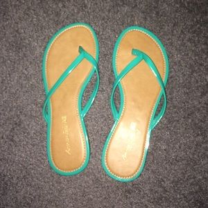Mint Green American Eagle Flip Flops