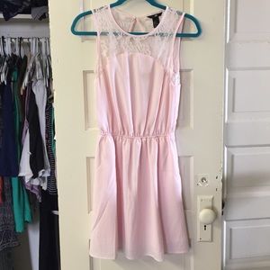 Soft pink, lace dress