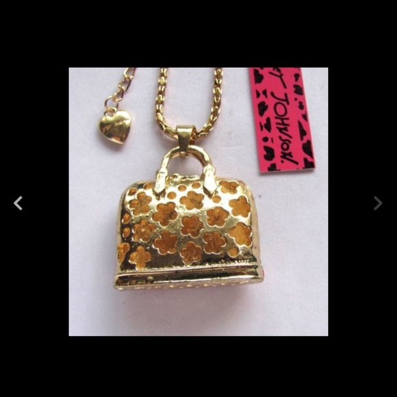 Gina's Closet Shiny crystal Red handbag Necklace - Picture 4 of 4