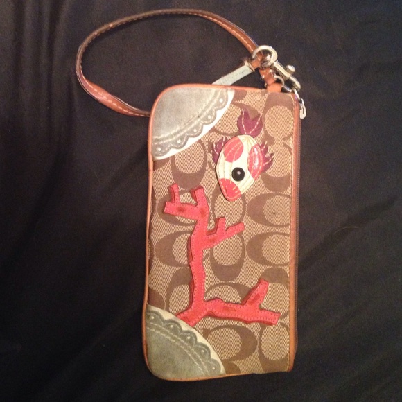 Coach fish wristlet