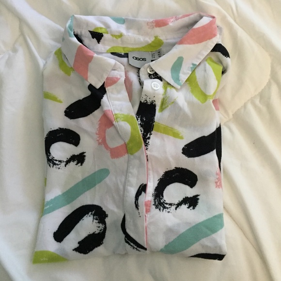 ASOS colorful collared button down shirt