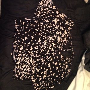 Black & cream butterfly shirt