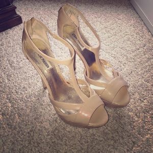 Steve Madden Nude Stiletto Platforms Size 10