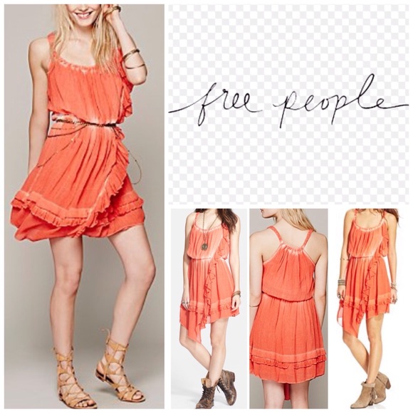 Free People Dresses & Skirts - Free People Tye Dyed Ruffle Gauzy Dress.  NWT.