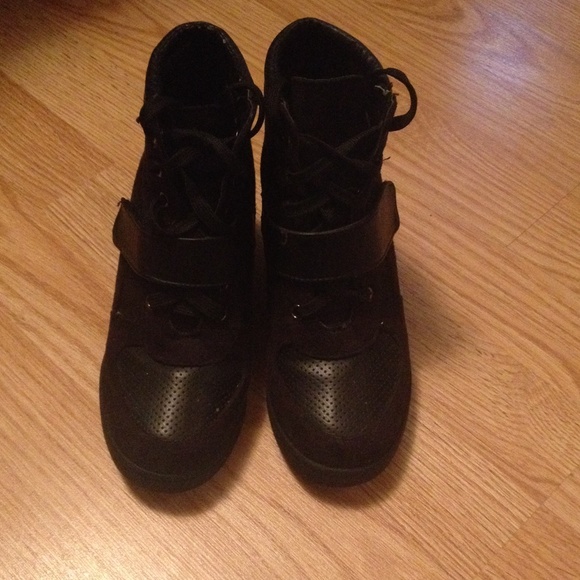 Black Sneaker Wedges