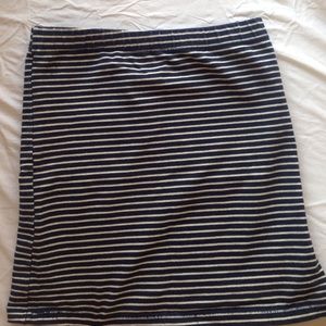 Obey Navy Stripe Mini Skirt