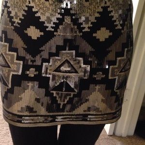 Beautiful Aztec sequin embellished skirt