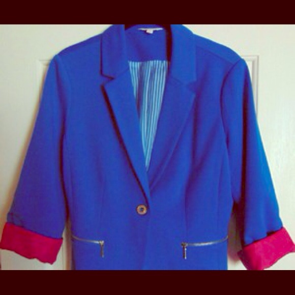 Candie's Electric Blue Blazer w/ Gold detailing
