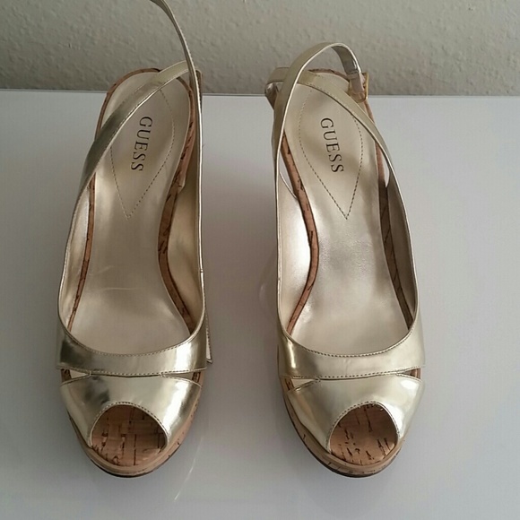 Guess gold wedges