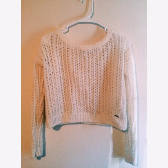 Cropped Creme Knit Sweater