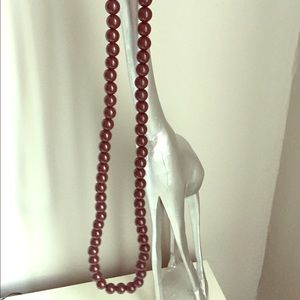 Vintage bold long necklace in chocolate color!