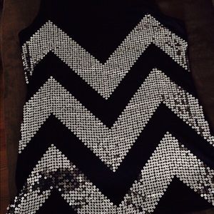 Silver sequenced tank top