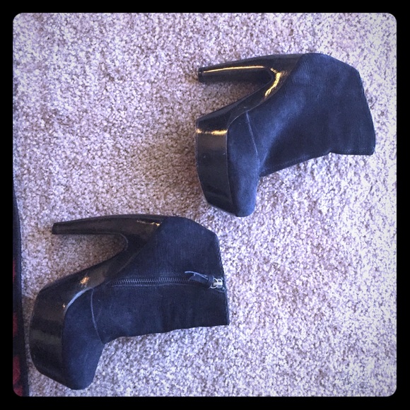 alice + olivia Platform Black Booties