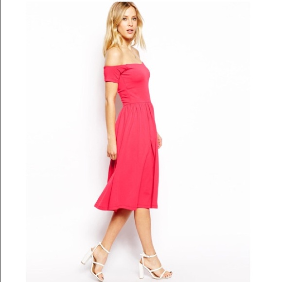 ASOS Midi Bardot Skater Dress