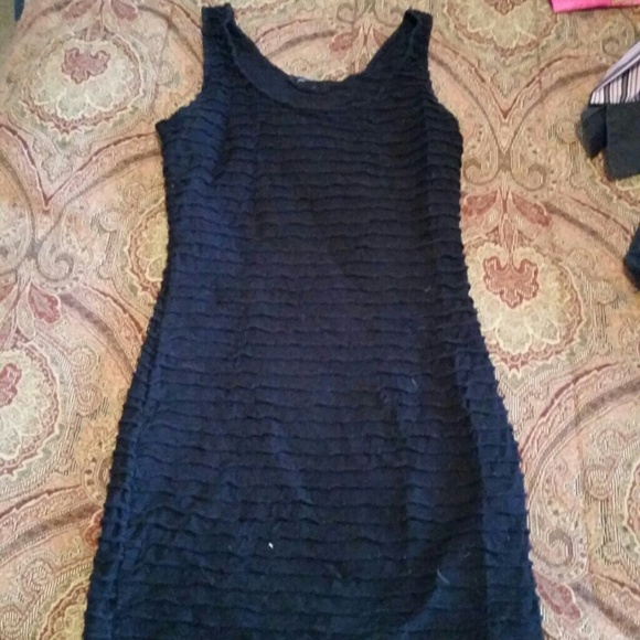Forever 21 black ruffle dress