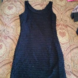 Forever 21 black ruffle dress
