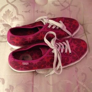Pink & purple coach shoes