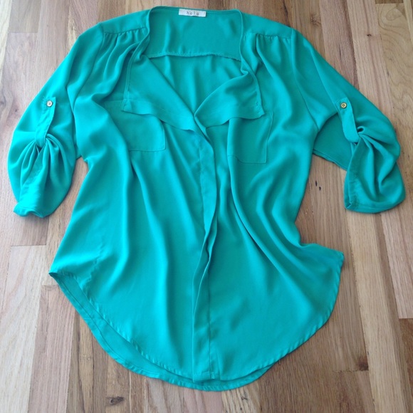 Emerald green blouse