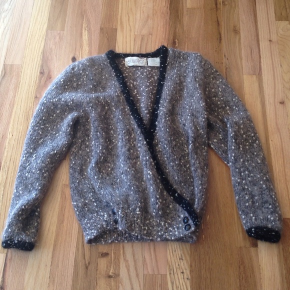 Cross front vintage sweater. So chic