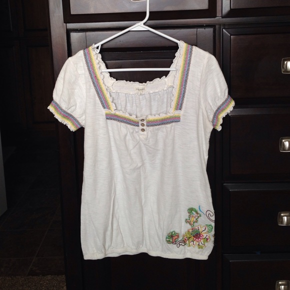 Ivory colored boho top!  Maurices Large.