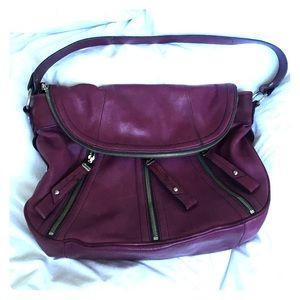 B Makowsky Eggplant Purple Handbag