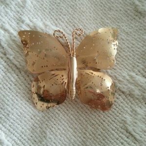 Gold tone butterfly pin/brooch
