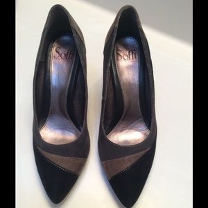 Sofft color block heels