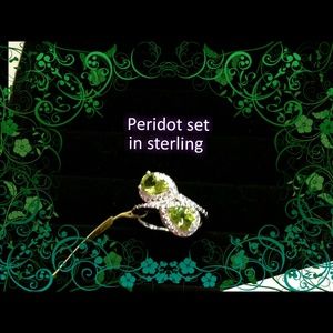 Peridot ring set in sterling silver