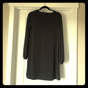 Asos grey long sleeve shift dress