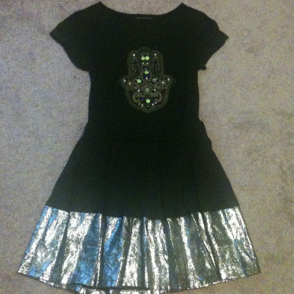 Black and silver skirt