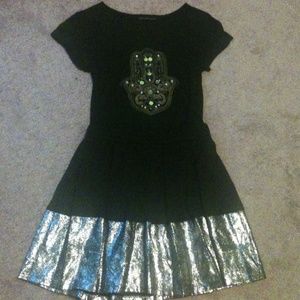 Black and silver skirt