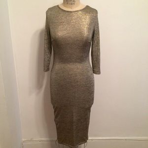 Bundle-gold dress and striped blazer!!