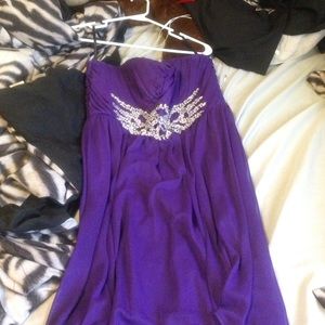 Size 13 High-low purple formal dress.