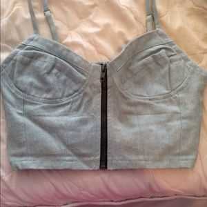 Denim crop top