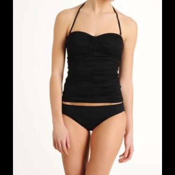 NEW LA BLANCA TANKINI SWIM SUIT BLACK SIZE 6