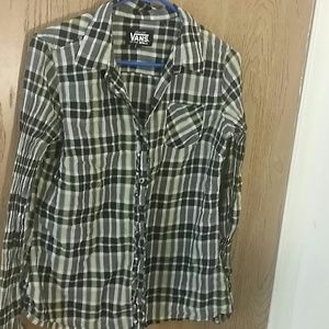 Vans stripped button up.