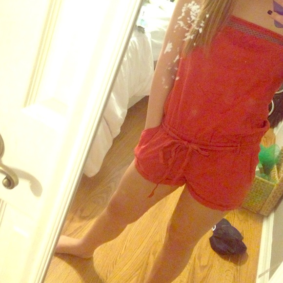 Burnt orange romper