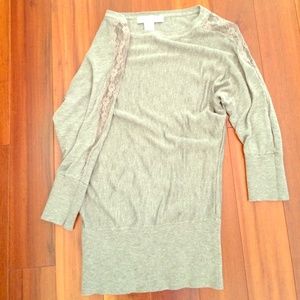 Lace-sleeved top