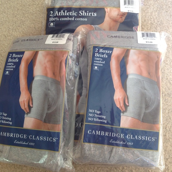 Athletic shirt and boxer briefs