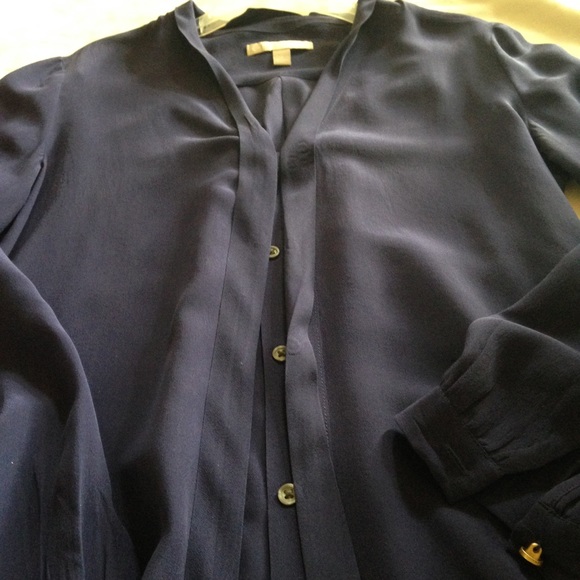 -SOLD- Navy Blue Banana Republic Blouse - Picture 2 of 4