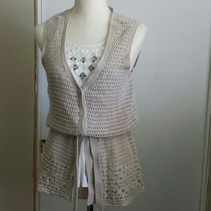 Ann Taylor crochet vest