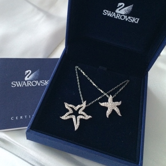 Swarovski double star necklace