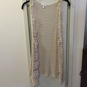 Delias crochet cardigan with flower detailing