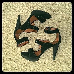 Sexy suede and leather platform sandal!!!!