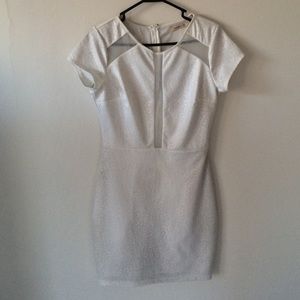 Arden B leopard print white party dress