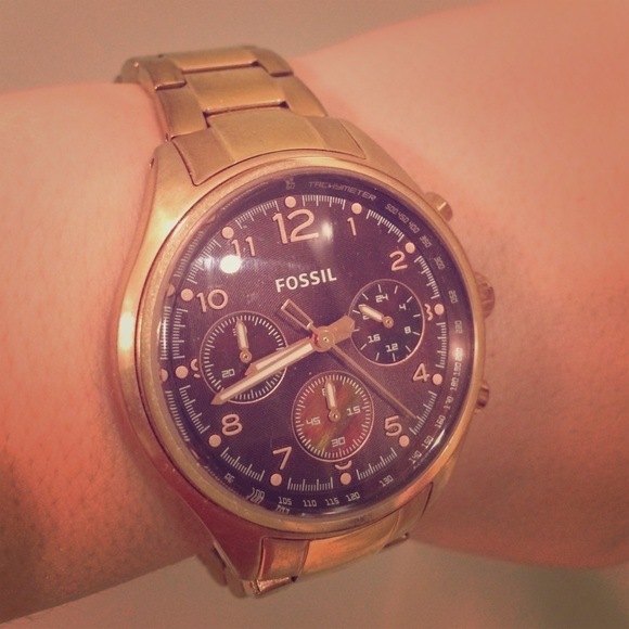 FOSSIL gold boyfriend watch